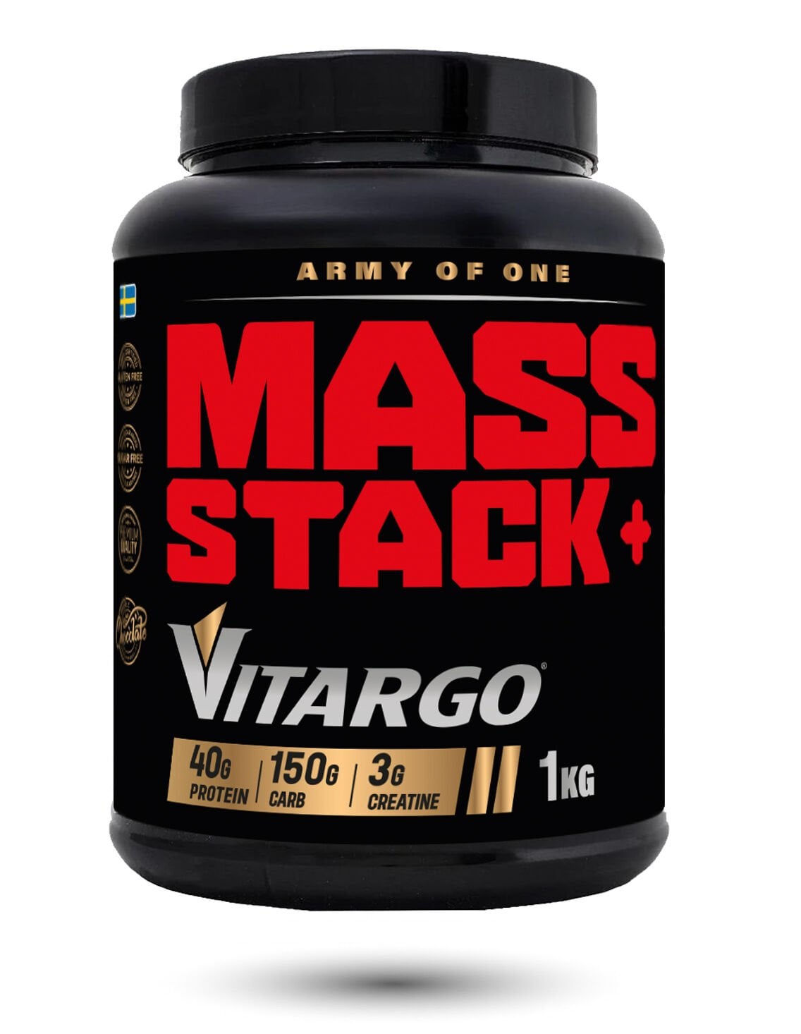 MASS STACK+ VITARGO 1 KG GAINER DOUBLE CHOCOLATE AROMA