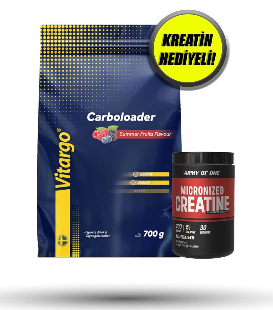 VİTARGO CARBOLOADER 700 GR SUMMER FRUITS - YAZ MEYVELERİ AROMA + KREATİN HEDİYELİ!